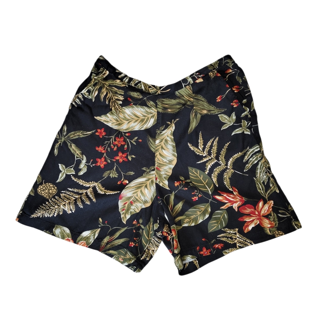 White Stag Black Floral Shorts